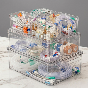Durable Clear Plastic Rectangle Medical <b>Kit</b> Organizer Boxes for Pharmaceutical Storage & Medical <b>Tools</b> & Accessories - Product Image 1