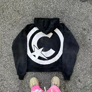 Nouveau pull molletonné épais pour homme 100 % coton, personnalisé avec logo brodé, à capuche, demi-zip, épaules tombantes, écologique, pour l'hiver - Product Image 4