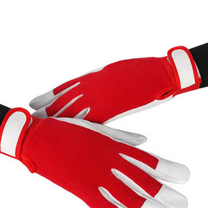 Gants de travail en cuir blanc pleine fleur et cuir de vachette pleine fleur, robustes, pour la sécurité industrielle et personnelle - Product Image 5