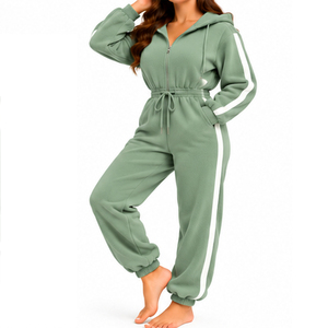 Combinaison en polaire pour femmes, coupe décontractée, vêtements décontractés pour le temps froid - Product Image 3