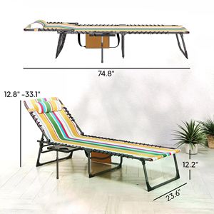 Lettino Pieghevole Moderno in Alluminio per Spiaggia e Piscina, Arredo Esterno per Villa e Giardino - Product Image 3