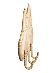 Décoration murale pour enfants en rotin écologique, forme de nuage, décoration murale pour chambre d'enfant, décoration en rotin naturel faite à la main, vente en gros - Product Image 2