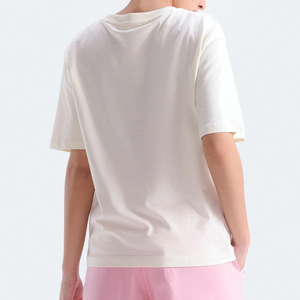 <b>Women's</b> <b>White</b> 100% Cotton Fleece Crew Neck T-<b>Shirt</b> Regular Fit <b>Short</b> <b>Sleeve</b> Casual Style All Seasons Quick Dry Eco-Friendly - Product Image 2
