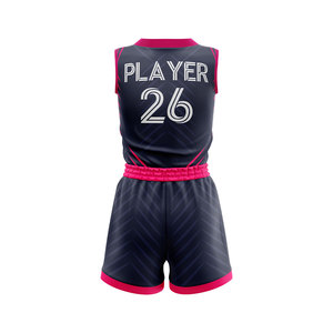 Ensemble d'uniformes de basketball personnalisés sublimés pour femmes adultes, sans manches, respirant, anti-humidité, séchage rapide, 100 % polyester, grandes tailles - Product Image 3