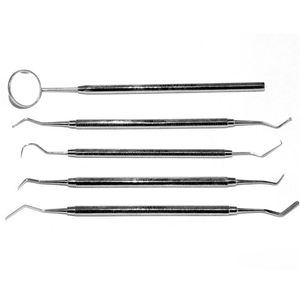 ชุดเครื่องมือทำความสะอาดฟันที่ดีที่สุด ชุด 5 ชิ้น ประกอบด้วย กระจกตรวจฟัน หัวขูดหินปูน ที่ขูดหินปูนแบบเฮดแมน ที่แคะหินปูน และเครื่องมือขูดหินปูน - Product Image 1