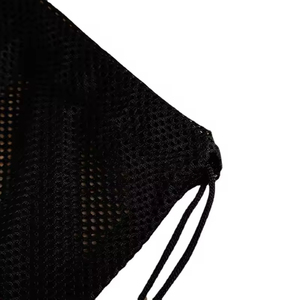 Sac de rangement pliable robuste en maille avec cordon de serrage, motif lettres, pour la plage, les vêtements, les voyages et la natation (vente en gros) - Product Image 5