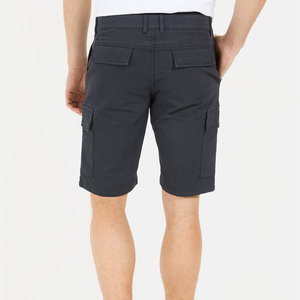 Shorts cargo sportifs pour homme vert olive, taille mi-haute, élastique, 100 % coton, séchage rapide, fermeture éclair, logo avant - Product Image 5