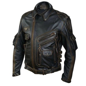 Fashion Slim Fit Genuine Leather Zipper <b>Jacket</b> Men Casual <b>Biker</b> <b>Jacket</b> - Product Image 4