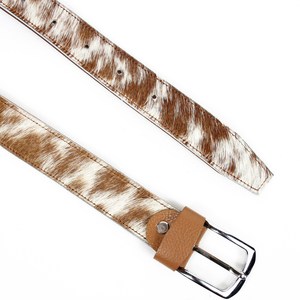 Ceinture en cuir véritable pour homme et femme, ceinture en cuir de vache avec poils, de haute qualité, nouveau style élégant - Product Image 6