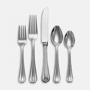 Haute demande argent plaqué miroir poli incroyable moderne longue poignée couverts en acier inoxydable couteau fourchette couverts - Product Image 5