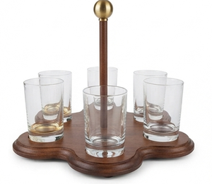 Support à verres en bois massif de qualité supérieure, design moderne pour salon, étagère de rangement durable, type non pliable - Product Image 1