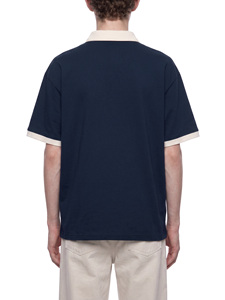 T-shirt décontracté pour homme à logo frontal, coupe oversize, tricoté, couleur unie, 100 % coton respirant - Product Image 6