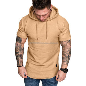 Sweat à capuche zippé en polaire à manches courtes pour homme, avec impression numérique et capuche – Sport et fitness - Product Image 5