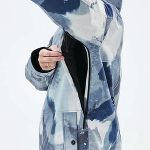 Combinaison de ski pour homme de haute qualité, imperméable, respirante, à capuche, avec fermeture éclair, pour l'extérieur, avec options personnalisables technologiques - Product Image 4