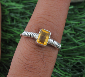 Anillo de Plata de Ley 925 con Turquesa Natural, Joyería de Piedra Natalicia de Noviembre, Anillo de Boda de Turquesa con Corte Brillante para Mujer, Venta al por Mayor - Product Image 6