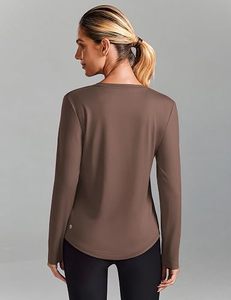 <b>Womens</b> Reversible <b>Long</b> Sleeve Yoga <b>Shirt</b> Quick Dry Breathable Custom Logo Wholesale Activewear Manufacturer OEM ODM Fitness - Product Image 2