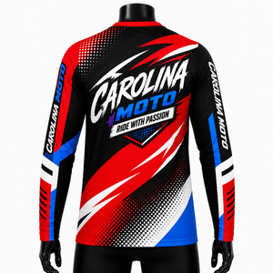 Combinaisons de motocross pour hommes CAROLINA de haute qualité, imprimées avec des dégradés de couleurs estivales, % polyester, séchage rapide, respirantes, pour la course - Product Image 5