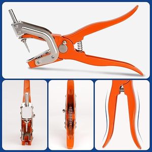 Veterinary Ear <b>Tag</b> Applicator Pliers Orange Metal Durable <b>Dog</b> Livestock Equipment - Product Image 2