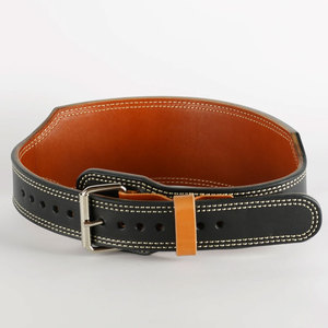 Cinturón de Levantamiento de Pesas Más Vendido, Diseño de Cuero Negro Acolchado de 4 Pulgadas con Doble Hebilla, Personalizable, para Powerlifting y Fitness - Product Image 2