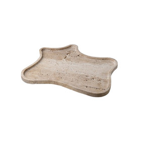 Plateaux à bijoux Art Déco élégants en marbre beige, faits à la main, multifonctionnels, pour table basse moderne, décoration d'intérieur pour mariage - Product Image 6