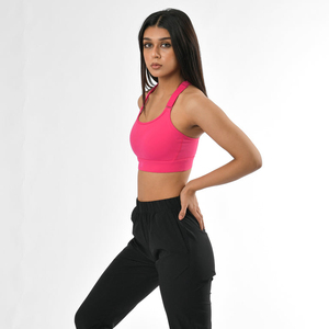 Sujetador Deportivo de Alto Soporte para Mujer, Sin Costuras, para Yoga, Fitness, Entrenamiento, Running, Gimnasio, Elástico, Transpirable, de Secado Rápido, Sin Varillas, Premium - Product Image 3