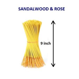 Bâtons d'encens en bois de santal naturel et rose Approvisionnement en gros au meilleur prix Boîte d'emballage d'encens encens indien (jaune) - Product Image 1