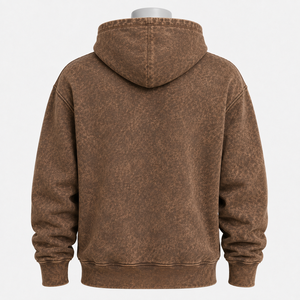 Trendy Men's Acid Wash <b>Hoodie</b> with a Cozy Fabric, Vintage Wash Effect, and Modern Fit for Streetwear and Casual Styles - Product Image 2