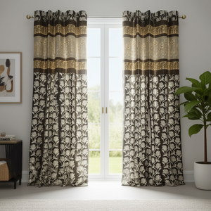 Modern 4x5 Feet Polyester Wave <b>Curtain</b> Candy Window <b>Pleated</b> Pattern Blackout Linen for Home Hotel Office Hospital Use <b>Hook</b> - Product Image 3