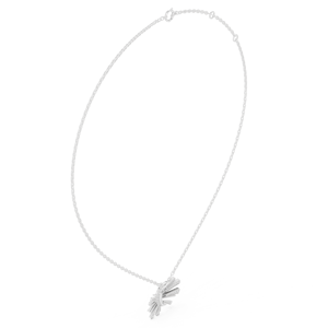 Joyería Fina de Plata de Ley 925 al por Mayor para Mujer, Collar con Colgante de Diamante Moissanita con Diseño Elegante y Moderno - Product Image 2