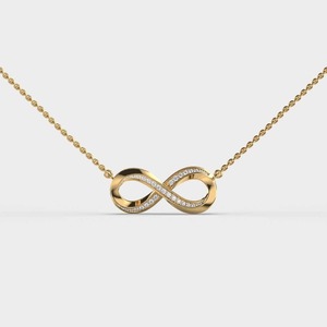 Pendentif Infini Plaqué Argent avec Moissanite Ronde Taille Brillant Sertie en Canal, Style Hiphop Classique, Charme Unisexe, Idéal Cadeau - Product Image 2