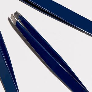 Pinces à sourcils en acier inoxydable ensemble de pinces à épiler inclinées grande précision épilation incarnée du visage sac d'utilisation de beauté - Product Image 4