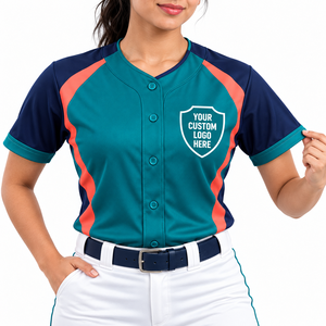 Uniformes de Softbol al por Mayor para Equipos Femeninos con Nombres y Números Personalizados, Camiseta de Manga Corta con Botones - Product Image 4