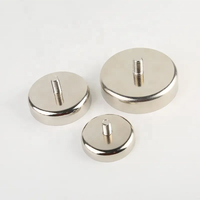 Aimant en néodyme revêtu de nickel M3 M4 M5 M6 M8 aimants de Pot à filetage interne taille échantillon gratuit acier personnalisé OEM permanent