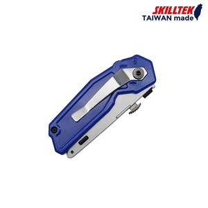 Couteau utilitaire professionnel pliant robuste à double lame rétractable 2-en-1, coupe-boîte de poche avec mécanisme de changement rapide de lame pour le bricolage - Product Image 6