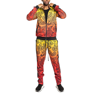 Ensemble de survêtement pour homme, fabricants de vêtements personnalisés, sweat-shirt et pantalon de survêtement, ensemble de survêtement avec broderie délavée, patch délavé au soleil - Product Image 1
