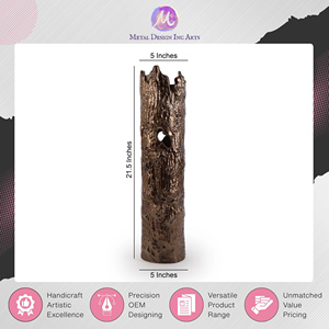 Wide Product Range Hot Selling Excellent Quality <b>Bronze</b> Color Round Bark Shape Large Aluminum <b>Vase</b> to Hold Flowers on Sale - Product Image 2