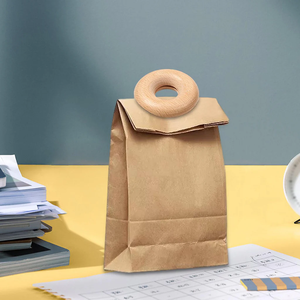 Clip de scellage en bois pour sacs alimentaires, forme donut, en noyer et hêtre, pour café, snacks et autres aliments - Product Image 4