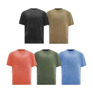 Camisetas Oversize para Hombre con Lavado Ácido, Estilo Vintage, Ajuste Holgado y Cómodo, Esencial para Streetwear, Suaves y en Oferta Online - Product Image 3