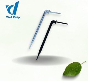 Piquet d'irrigation goutte à goutte en plastique Vietdrip pour tuyau d'irrigation goutte à goutte en LDPE, noir et blanc, diamètre 11 cm et 14 cm - Product Image 3