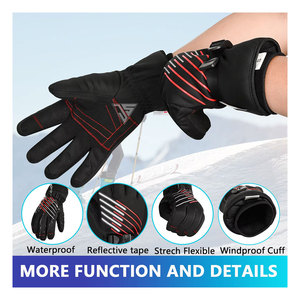 Gants de ski chauffants électriques les plus populaires, nouvelle arrivée, pour hommes et femmes, durables, imperméables, mitaines de snowboard en polyester élastique - Product Image 4