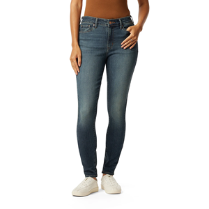 Jean en denim taille haute pour femme, coupe skinny et ajustée, design délavé, personnalisé, grandes tailles, collection 2026, importé du Bangladesh - Product Image 1
