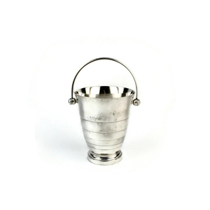 Luxury Silver Color <b>Ice</b> Bucket Stainless Steel Metal <b>Coolers</b> Retro Sustainable Party Hammered Texture Bucket Bar Accessories - Product Image 2