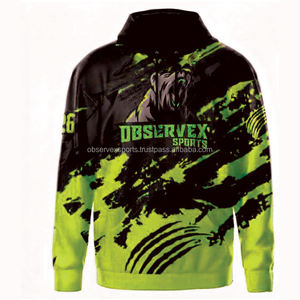 Sudadera con Capucha Personalizada por Sublimación, Venta al Por Mayor, Impresión 3D, MOQ Bajo, OEM, Ropa Deportiva Transpirable de Forro Polar, Sudadera Urbana con Bolsillos para Primavera - Product Image 4