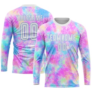 Custom <b>Tie</b> <b>Dye</b> Soccer Jersey Set Unisex Short Sleeve Sublimated Quick Dry Polyester Teamwear Adult All Seasons - Product Image 3