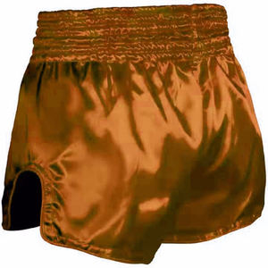 Pantalones Cortos de Boxeo Dorados para Hombre, 100% Seda, Corte Regular, Elásticos, Cintura Elástica para Entrenamiento, Personalizados para Muay Thai - Product Image 2