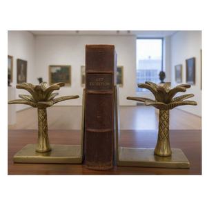 ที่คั่นหนังสือรูปต้นปาล์มสีทองทันสมัย ฐานอะลูมิเนียมหุ้มผ้าสักหลาดกันลื่น ขนาด 13 ซม. สำหรับตกแต่งโต๊ะทำงาน ใช้คั่นเอกสารและนิตยสาร - Product Image 4