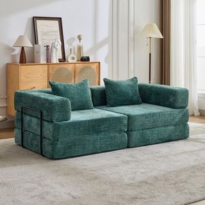 Divano Modulare a Due Posti con Struttura in Metallo, Convertibile in Letto, Forma Fissa, Senza Montaggio Richiesto - Product Image 1