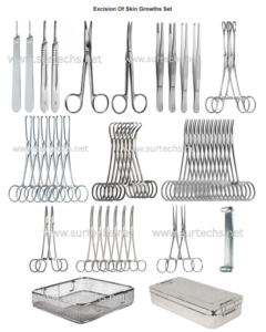 Juego de Instrumentos Quirúrgicos de Acero Inoxidable para Excisión de Neoplasmas Cutáneos, Certificación CE, Grado Hospitalario - Product Image 1