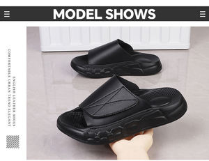 Claquettes pour hommes à semelle épaisse, ultra-douces, avec coussin de massage, légères, en EVA, pour l'été et la plage, vente en gros usine - Product Image 2