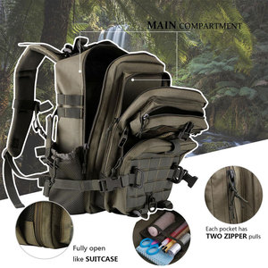 Mochila Táctica de Nailon, Sistema de Bolsillos Suaves, Marco Externo, Capacidad de 36-56L, Unisex, Cierre de Cremallera, con Bolsillo para Botella de Agua - Product Image 6